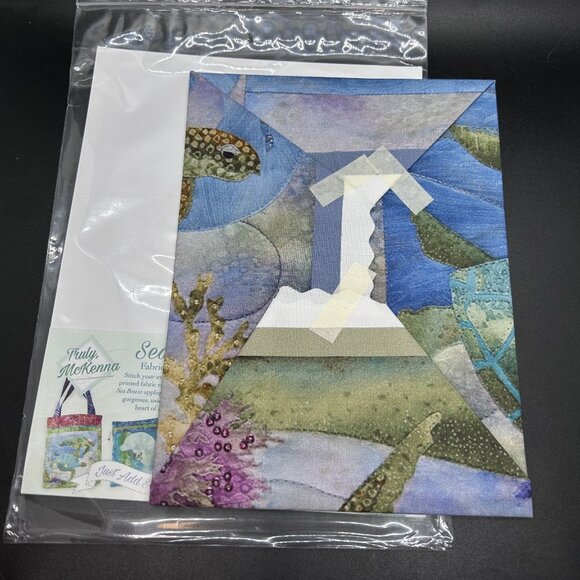 McKenna Ryan Sea Breeze “Sea Turtle” Fabric Art Print Panel Just add Stitches - Picture 4 of 4